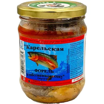Карельская форель кусок в собственном соку 500гр