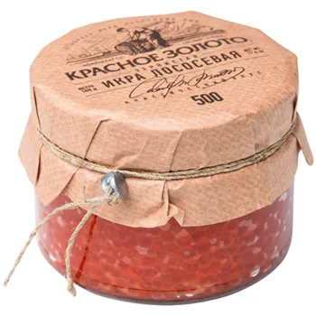 Икра зернистая горбуши "Красное золото" 500 г